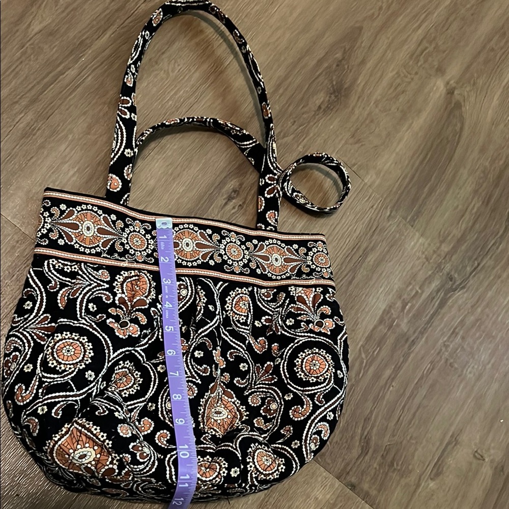 Vera Bradley Tote Bag Purse Shoulder Bag Morgan Cafe Latte Black Tan Brown - Picture 4 of 9